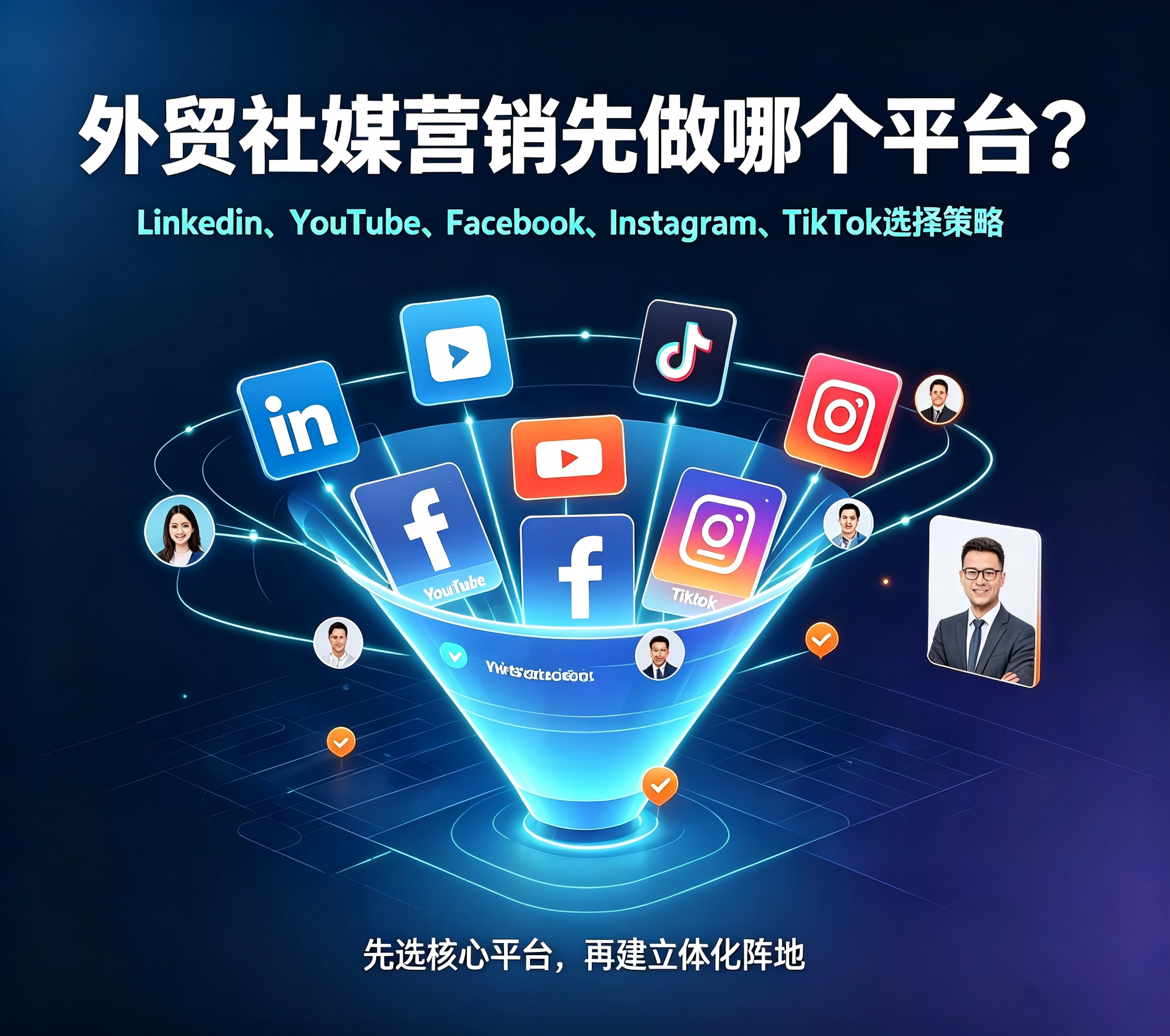 外贸企业社媒营销：LinkedIn、Facebook、Instagram、TikTok到底先做哪个？